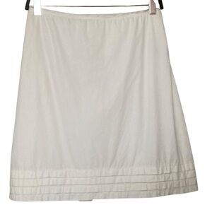 Prada Cotton Pleated Hem Skirt
